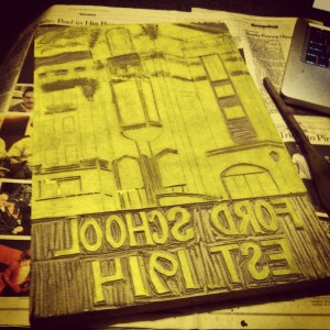 First Cut- Yellow Ink Rolled