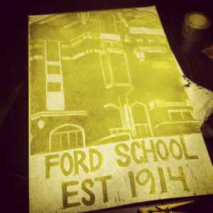 First Cut- Yellow Ink Layer