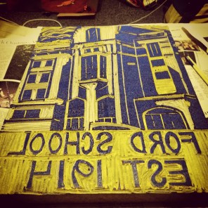 Second Cut- Blue Ink Rolled